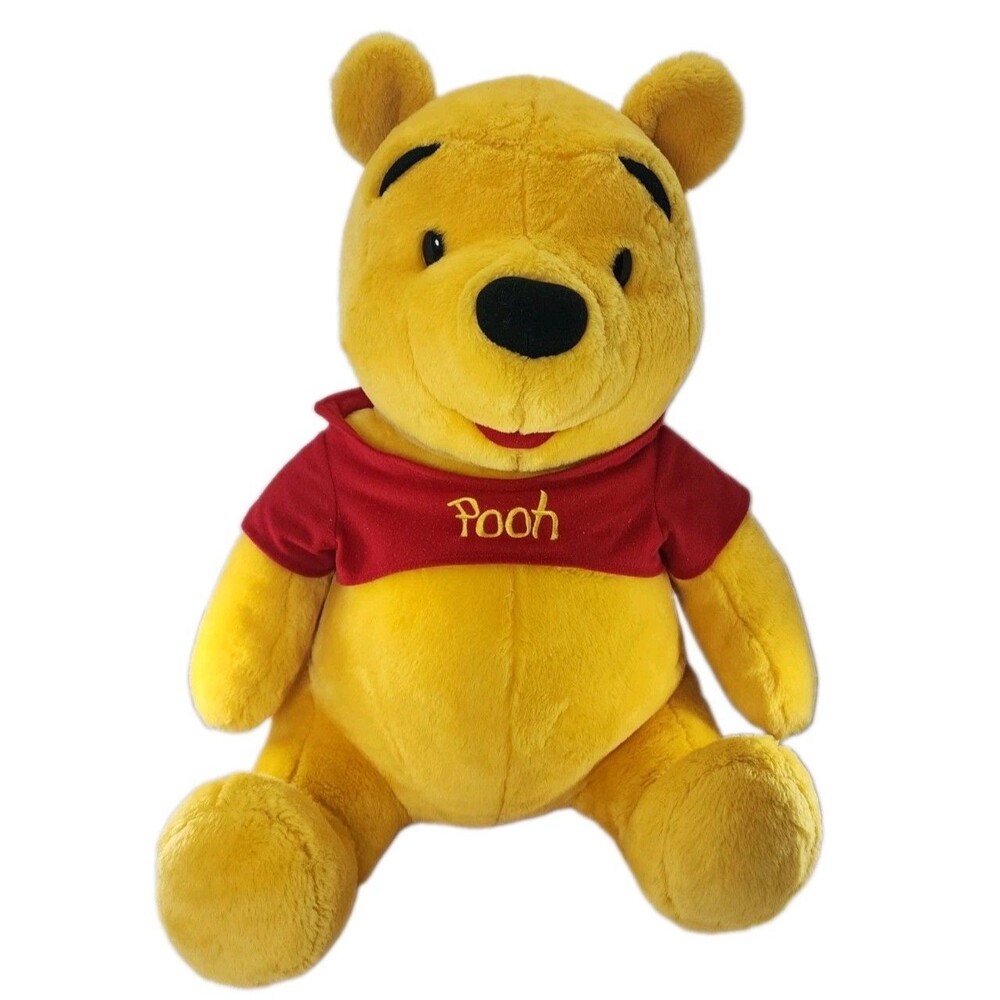 Mattel Disney Winnie The Pooh Plush Jumbo 21” Stuffed Animal Bear Arcotoys Vtg